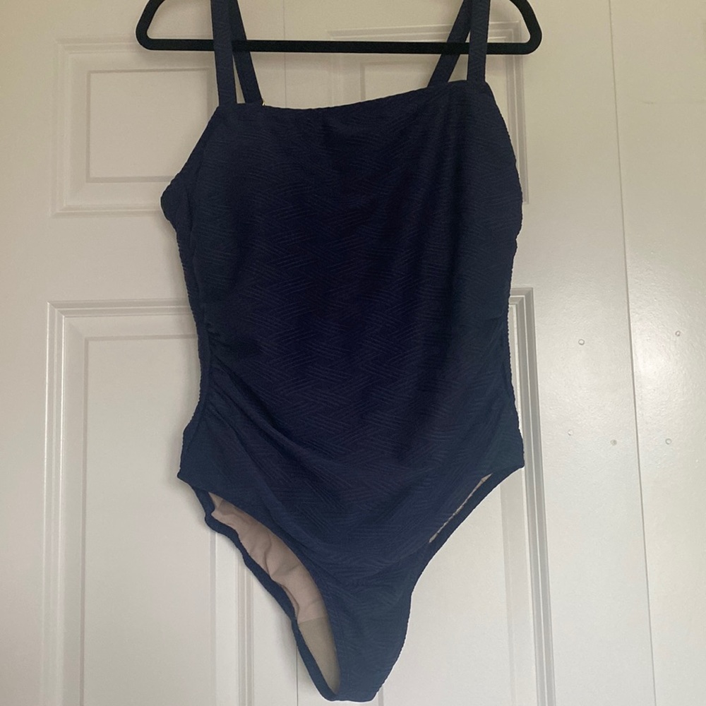 Navy Blue size 18W soft cup one piece suit